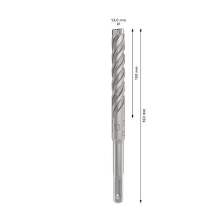 CONCRETE DRILL BIT BOSCH SDS PLUS-5X 13X100/160MM 2608706920