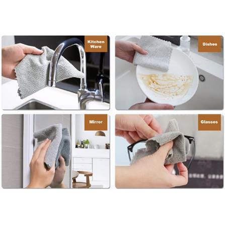 MICROFIBER CLEANING CLOTH (BOX) ACCO 22X22CM 20PCS GREY