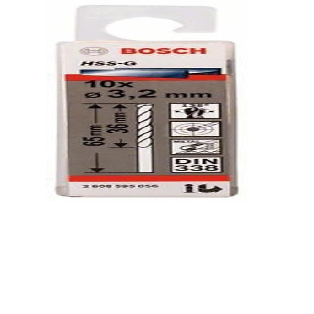 METAL DRILL BIT BOSCH 3.2MM 10EA/PACK