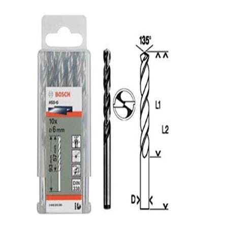 METAL DRILL BIT BOSCH 3.2MM 10EA/PACK