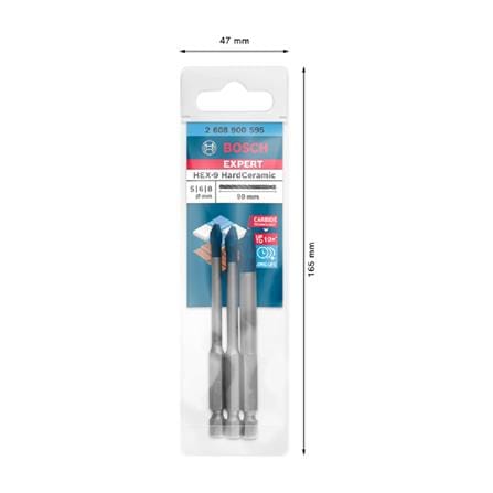 HARD CERAMIC TITLE DRILL BIT BOSCH HEX-9 3EA/SET (5/6/8)