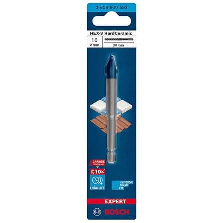 HARD CERAMIC TITLE DRILL BIT BOSCH HEX-9 10X90MM