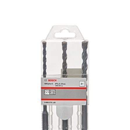 CONCRETE DRILL BIT BOSCH SDS+1 3PCS/PACK (6,8,10X160MM) 2608579118