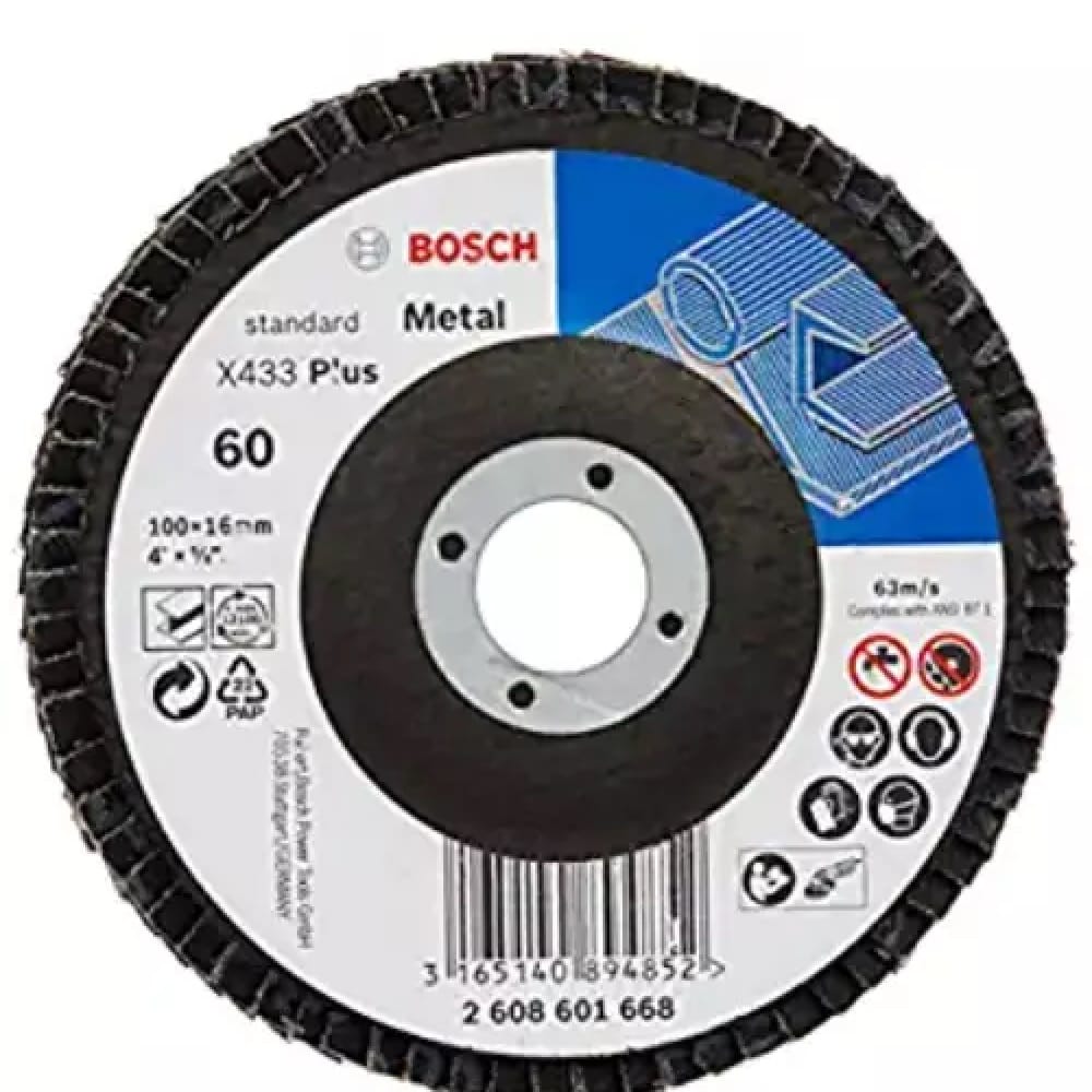 BOSCH FLEXIBLE FLAP DISC 4" (P80) 2608603701