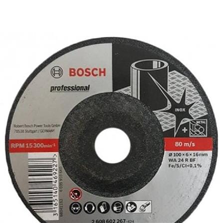 BOSCH GRINDING DISC 4" 6X16MM (INOX & METAL) 2608602267