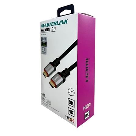 MASTERLINK CBL-MSLUHD213M HDMI CABLE 8K V2.1 3M 24K GOLD-PLATED