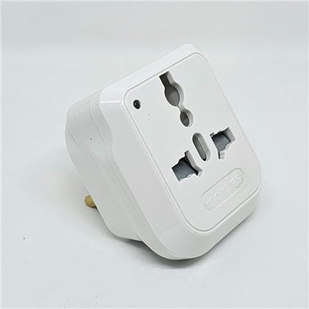 MORRIES TRAVEL ADAPTOR WITH LED INDICATOR MS3106N WHITE