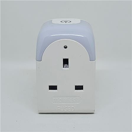 MORRIES 3 WAY ADAPTER WITH NIGHT LIGHT MS3003/WNL WHITE
