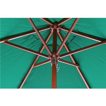 ROUND PARASOL IVY WOOD 2.1M GREEN