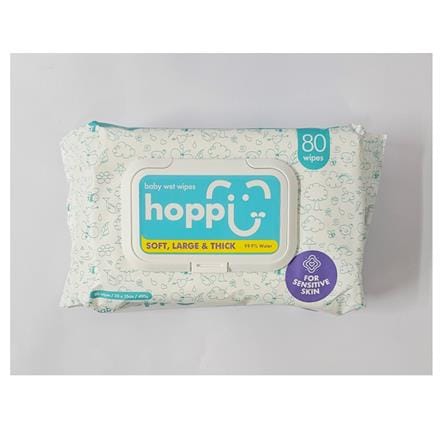 HOPPI BABY WET WIPES 80'S 480GM