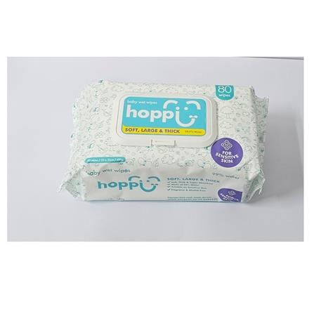 HOPPI BABY WET WIPES 80'S 480GM