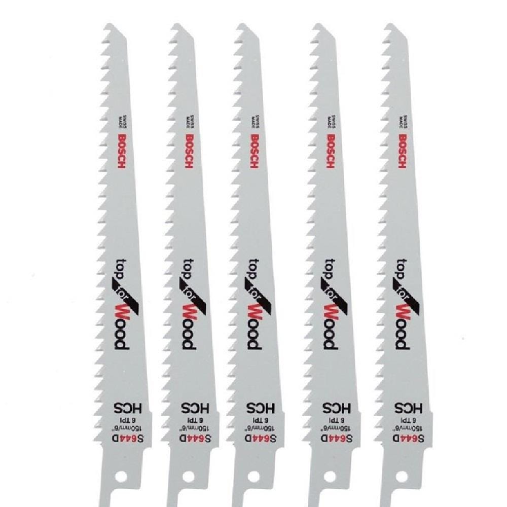 BOSCH RECIPROCATING SAW BLADE S644D (TOP FOR WOOD) 150X19X1.25MM  5PCS/PACK
