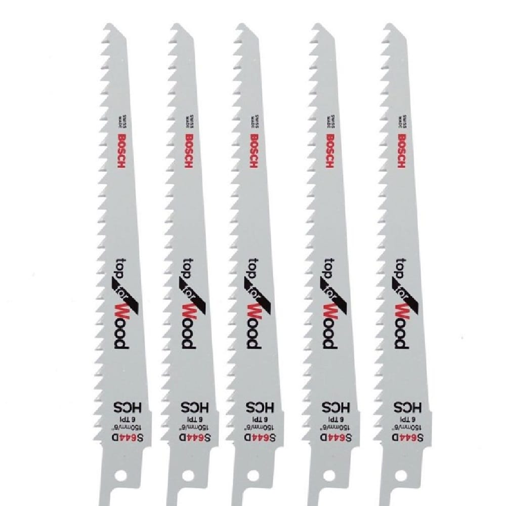 BOSCH RECIPROCATING SAW BLADE S644D (TOP FOR WOOD) 150X19X1.25MM  5PCS/PACK