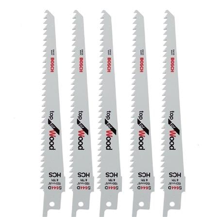 BOSCH RECIPROCATING SAW BLADE S644D (TOP FOR WOOD) 150X19X1.25MM  5PCS/PACK