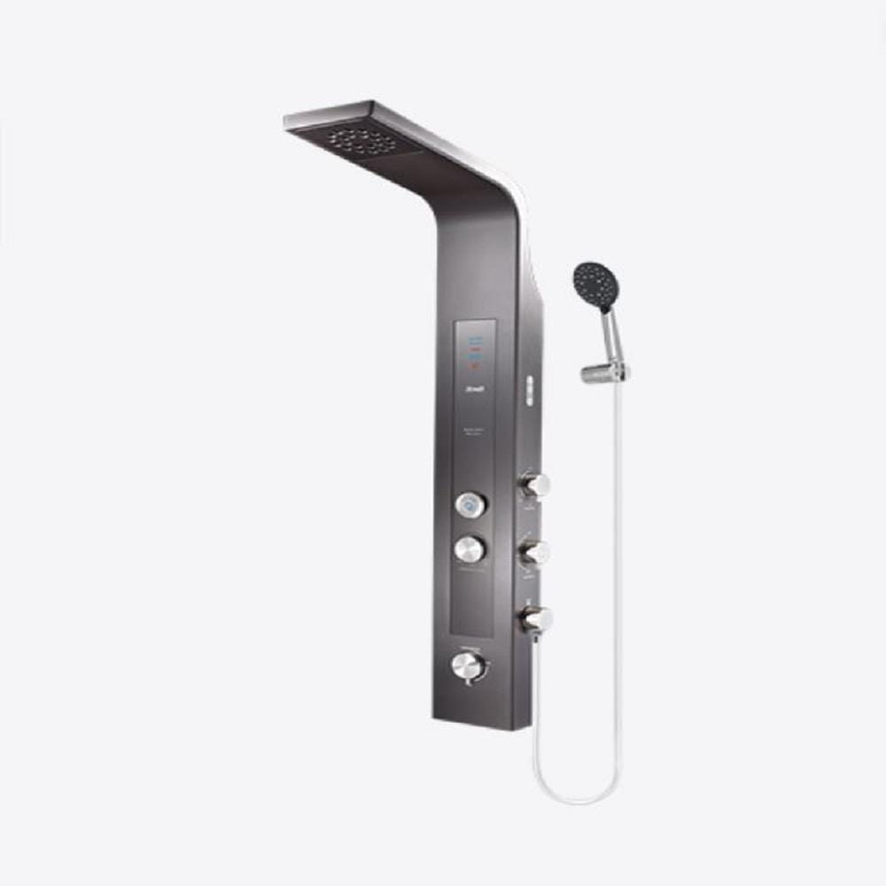 ALPHA SHOWER HEATER DC PUMP WITH RAIN SHOWER REVO-I MOCHA (CHROME SHOWER ACCESSORIES SET)