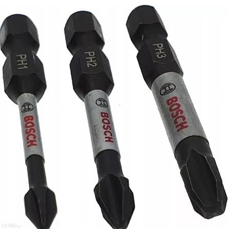 BOSCH SCREWDRIVER BIT PH1 - PH3 50MM (EXPERT FOR IMPACT) 3EA/PACK BLACK