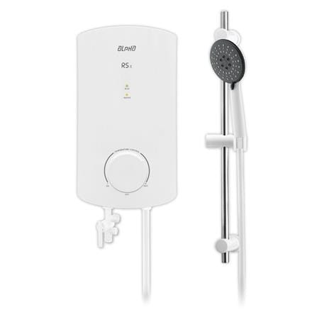 ALPHA SHOWER HEATER NON PUMP WITH HAND SHOWER RS-E WHITE (WHITE SHOWER ACCESSORIES SET)