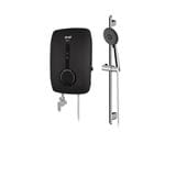 ALPHA SHOWER HEATER DC PUMP WITH HAND SHOWER EZY-I MATT BLACK (CHROME SHOWER ACCESSORIES SET)
