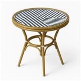 MAZE PE RATTAN TABLE (BLUE/WHITE)  72CM H