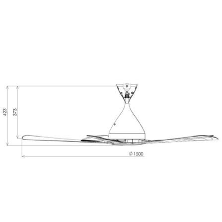 KDK CEILING FAN K15UC PEARL WHITE 5B 60"