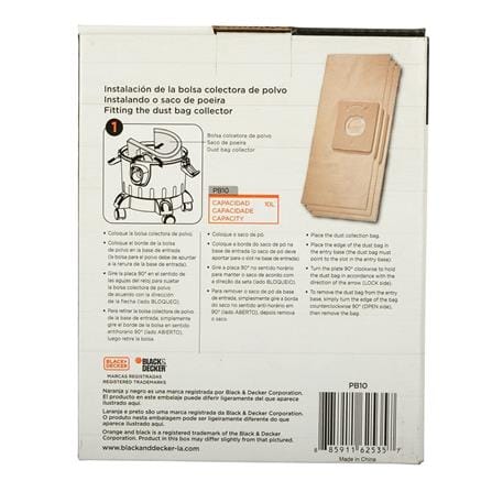 BLACK & DECKER PAPER DUST BAG 15L PB152025 3PCS/PACK (compatible BDWD15 & BDWDS20)