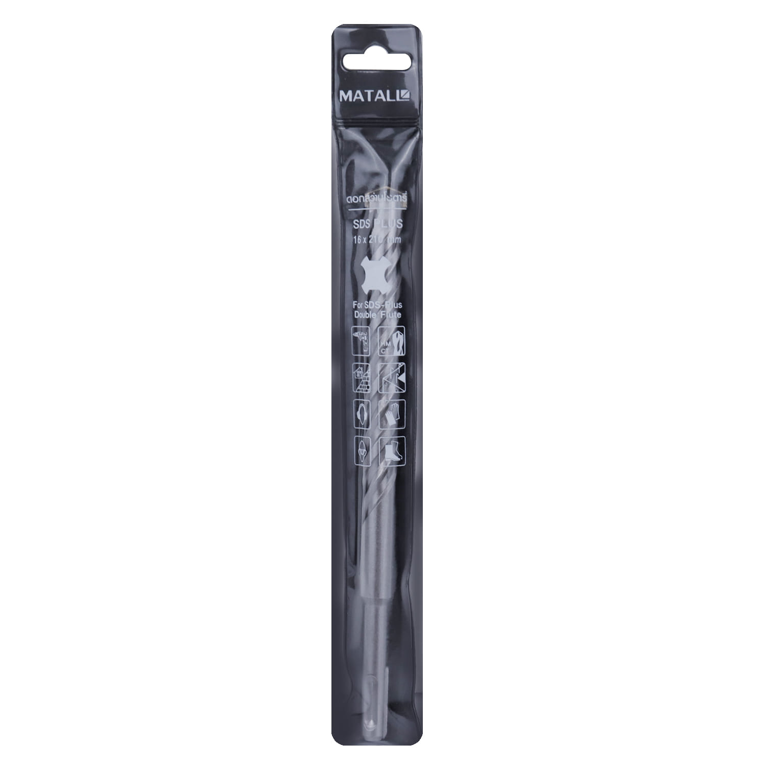 MATALL CONCRETE DRILL BIT SDS PLUS 16X210MM (DOUBLE FLUTES)