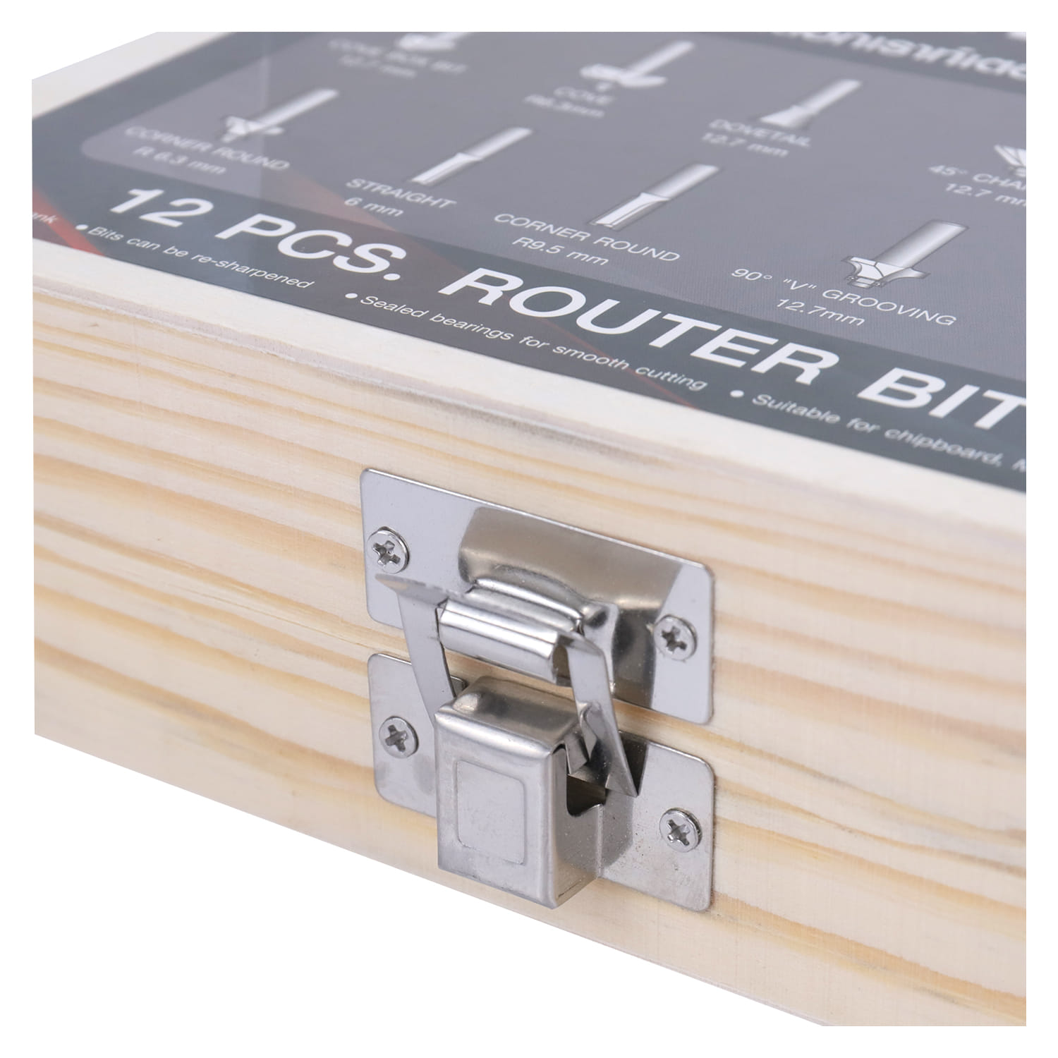 MATALL ROUTER BIT SET 1/4IN 12PCS/BOX