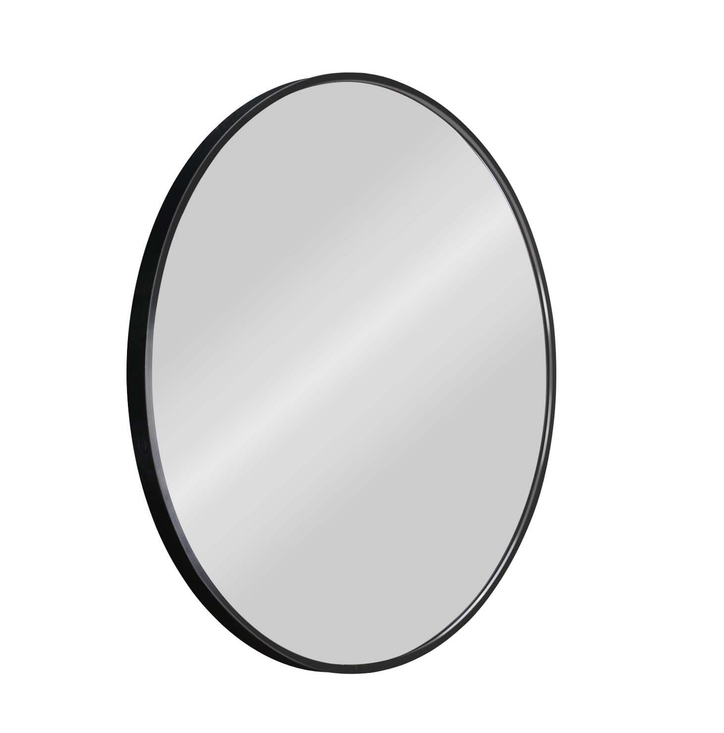 GLOREX LIGHTWEIGHT ALUMINIUM FRAME MIRROR ROUND 50CM  BLACK
