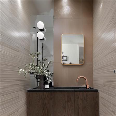 GLOREX LIGHTWEIGHT ALUMINIUM FRAME MIRROR 50X70CM GOLD