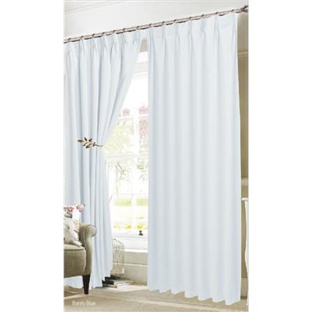RED DANIELLE CURTAIN FRENCH PLEAT URBAN C23 80961 8D BARELY BLUE