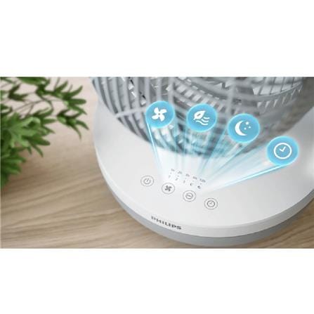 PHILIPS AIR CIRCULATOR TABLE FAN CX2050/00 22CM 24W 3SPEED WHITE