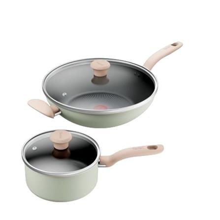 TEFAL SO MATCHA 4-PIECE SET (SAUCEPAN 18CM WIITH LID + WOKPAN 30CM WITH LID) G179S4
