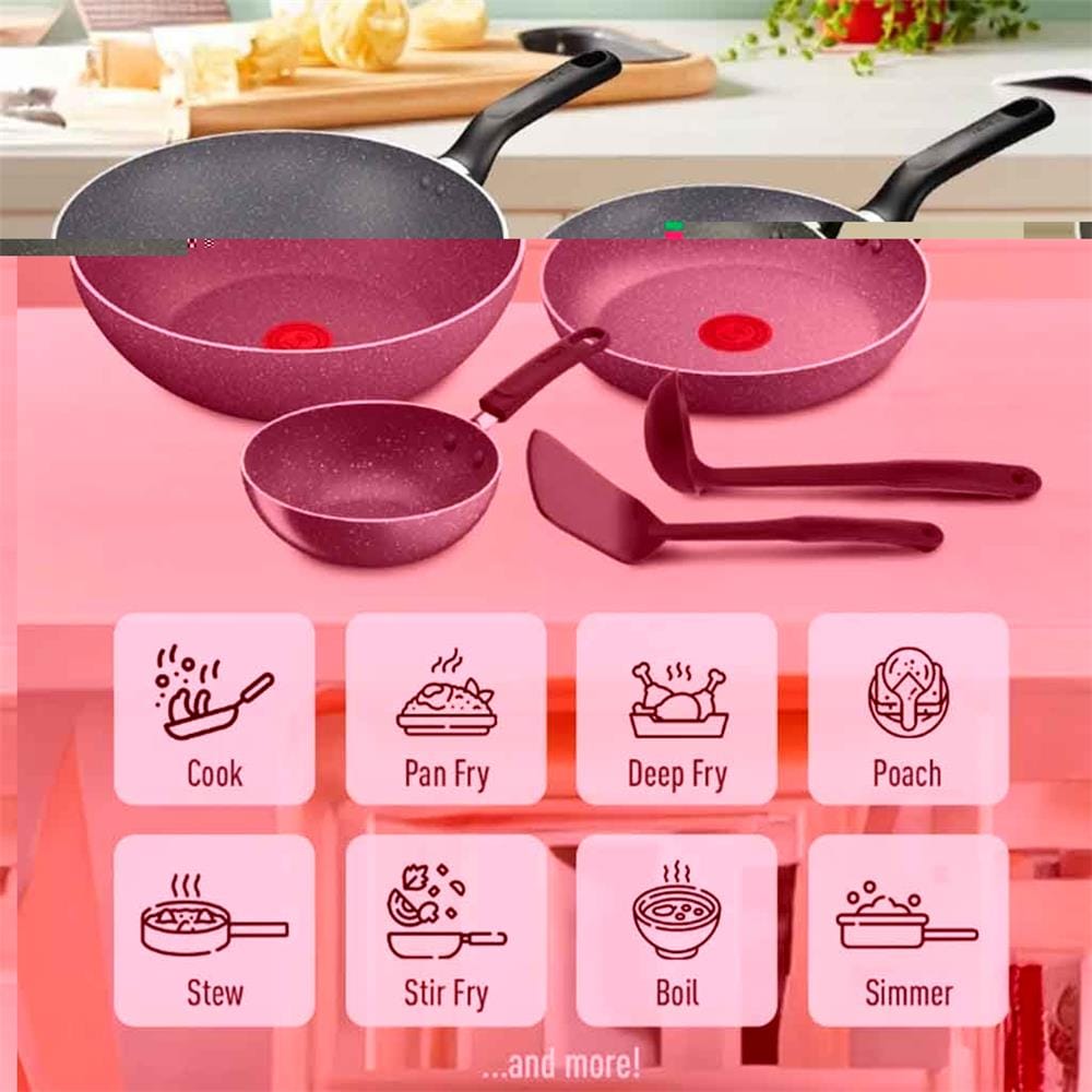 TEFAL NATURA 5-PIECE SET (WP28, WP16, FP24, LADLE & SPATULA)