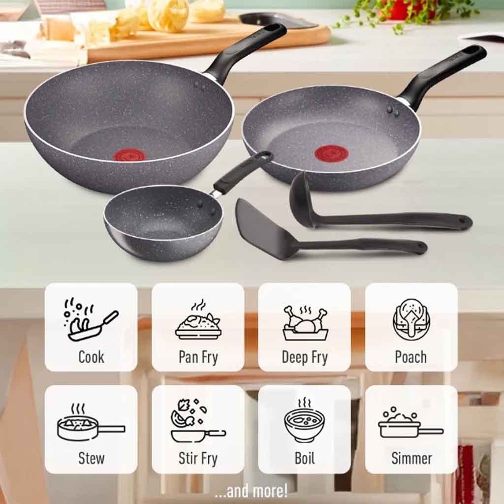 TEFAL NATURA 5-PIECE SET (WP28, WP16, FP24, LADLE & SPATULA)