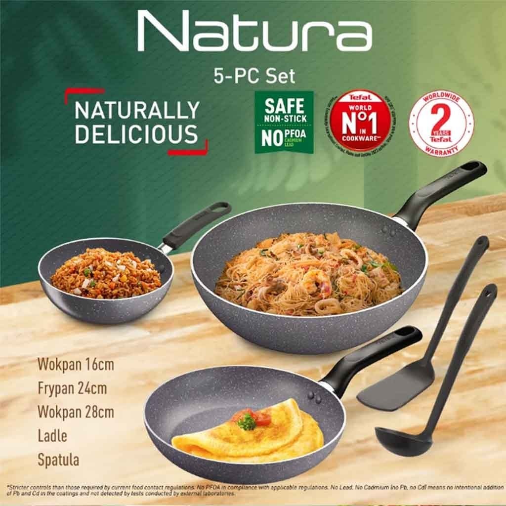 TEFAL NATURA 5-PIECE SET (WP28, WP16, FP24, LADLE & SPATULA)