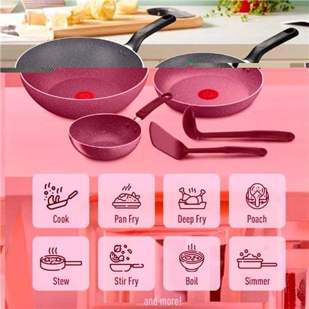 TEFAL NATURA 5-PIECE SET (WP28, WP16, FP24, LADLE & SPATULA)