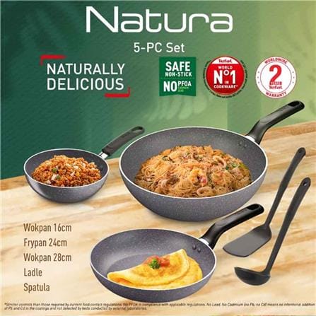 TEFAL NATURA 5-PIECE SET (WP28, WP16, FP24, LADLE & SPATULA)