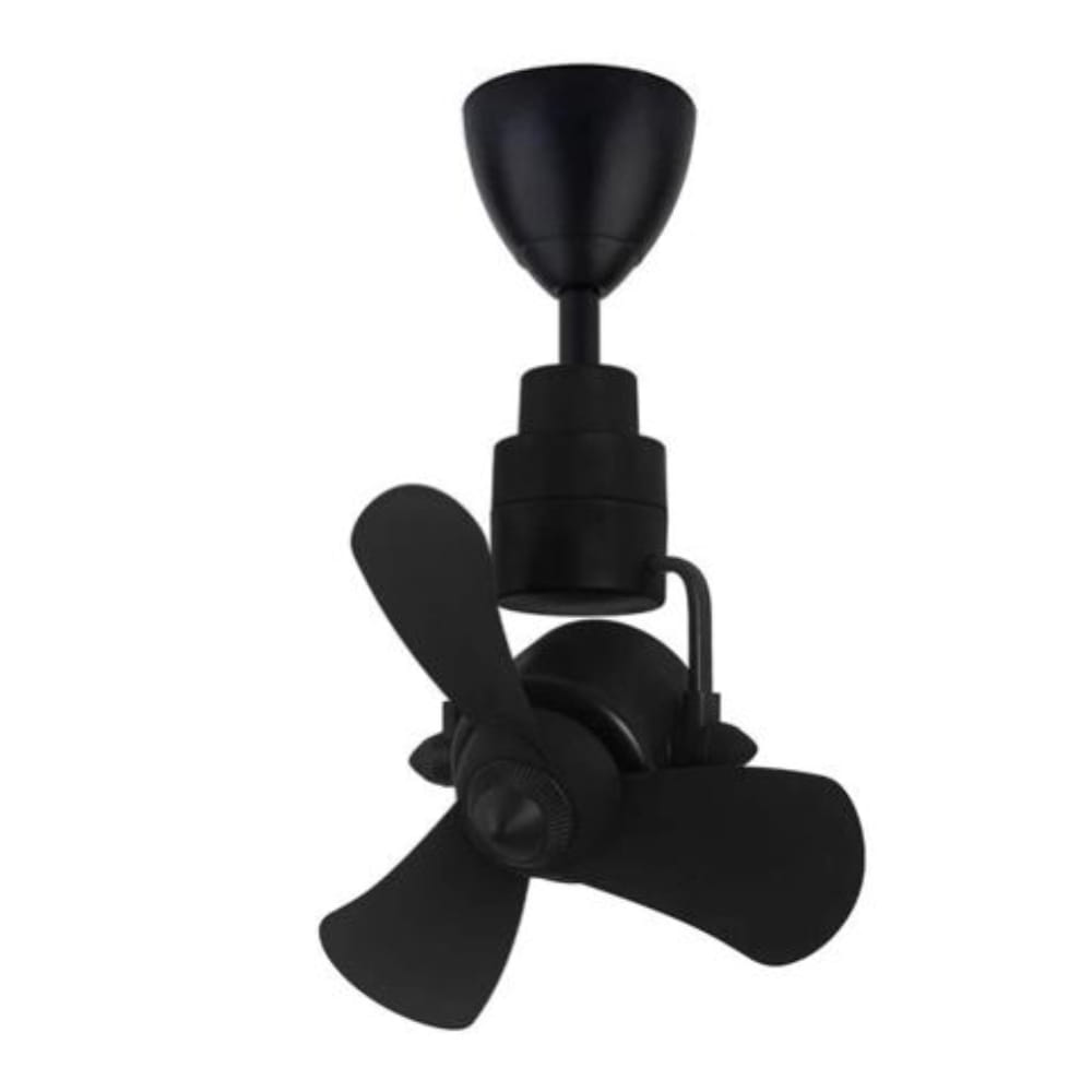 ALPHA CEILING FAN ALKOVA KONA 3B MATTE BLACK 16"
