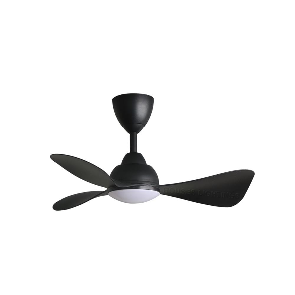 ALPHA CEILING FAN ALKOVA MILI LED 3B MATT BLACK 33"