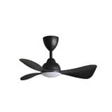 ALPHA CEILING FAN ALKOVA MILI LED 3B MATT BLACK 33"