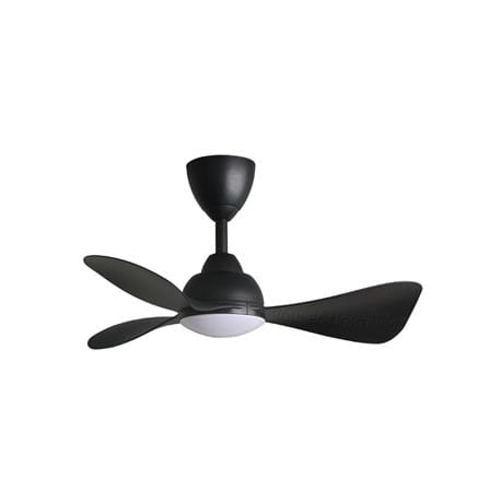 ALPHA CEILING FAN ALKOVA MILI LED 3B MATT BLACK 33"