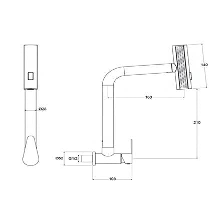 MODERN DEPOT SINK FAUCET TF-SWNL-MG METAL GUN