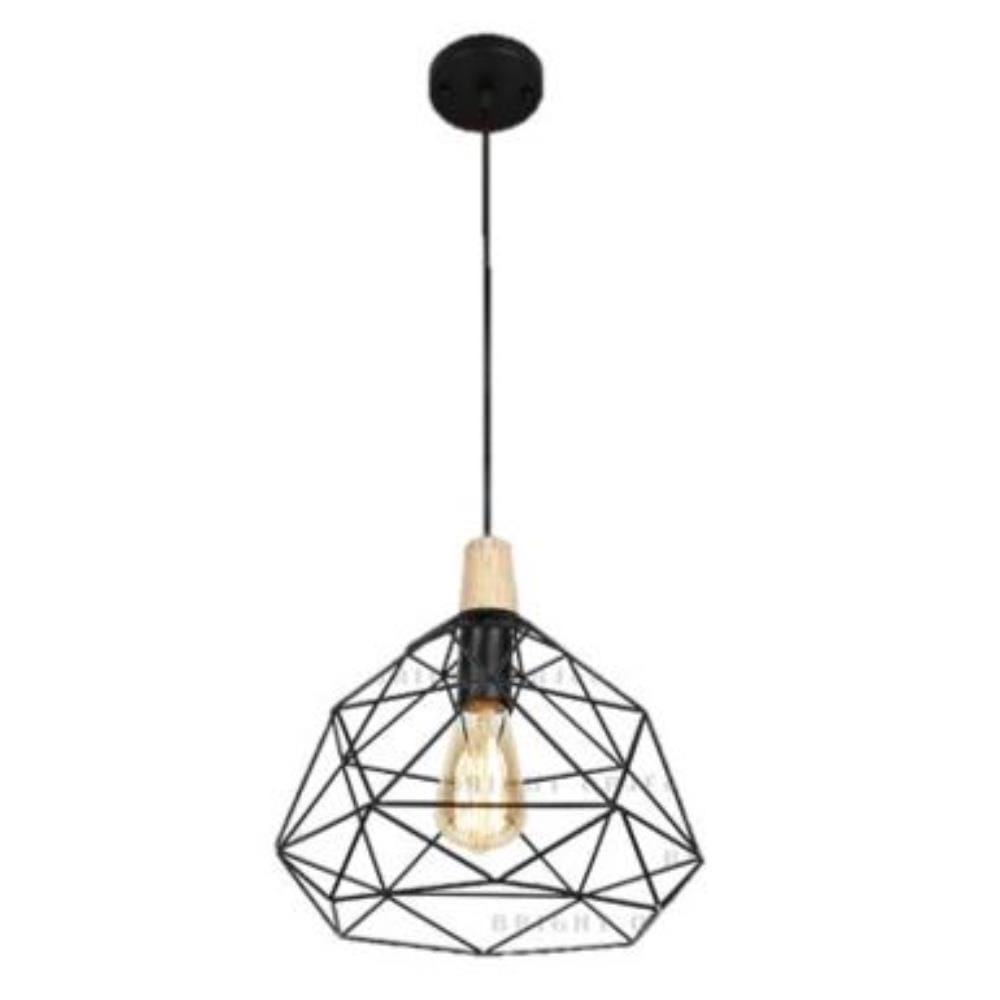 BRIGHT OBJECTIVES PENDANT LAMP 12330 28CM BLACK + LIGHT BROWN