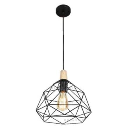 BRIGHT OBJECTIVES PENDANT LAMP 12330 28CM BLACK + LIGHT BROWN