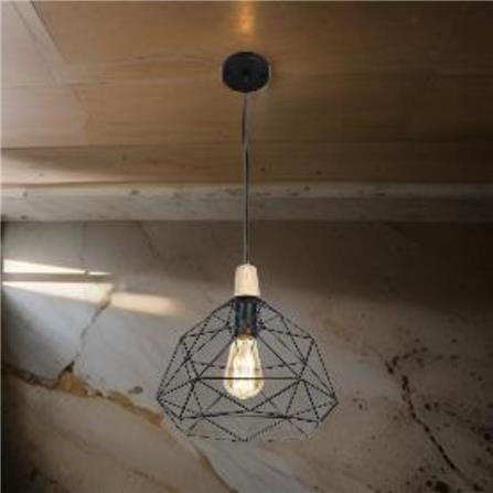 BRIGHT OBJECTIVES PENDANT LAMP 12330 28CM BLACK + LIGHT BROWN