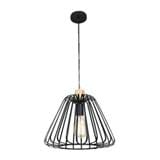 BRIGHT OBJECTIVES PENDANT LAMP 12331 33CM BLACK + LIGHT BROWN