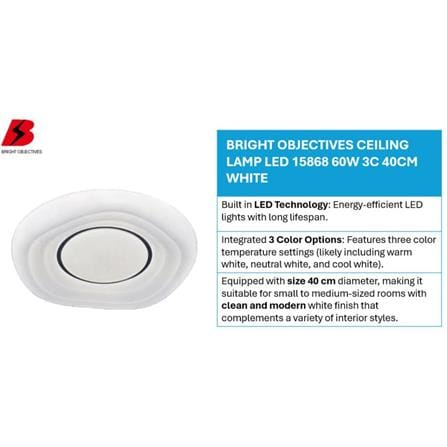 BRIGHT OBJECTIVES CEILING LAMP LED 15868 60W 3C 40CM WHITE