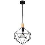 BRIGHT OBJECTIVES PENDANT LAMP 12334 28CM BLACK + LIGHT BROWN