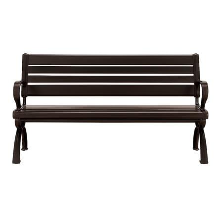 METEL BENCH WITH BACKREST/ARMREST  150CM RED COPPER