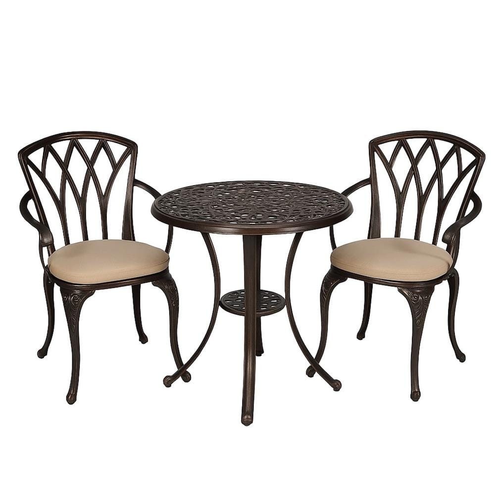 2-SEAT PATIO SET01 SPRING BECKHAM CAST ALUMINIUM RED COPPER